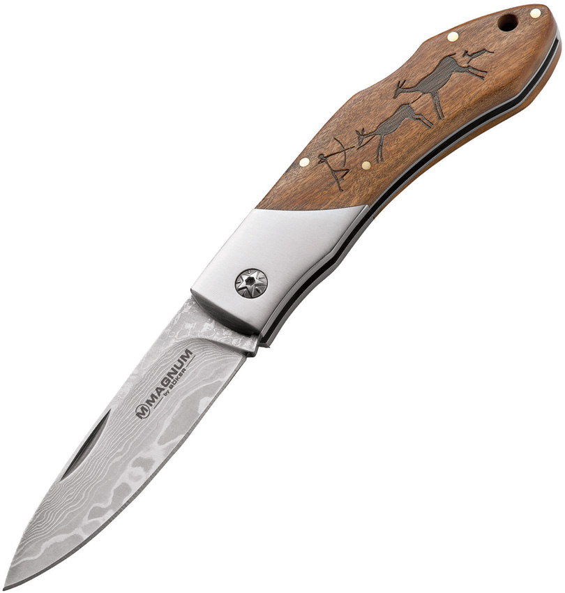 Böker Magnum Caveman Damascus Lockback