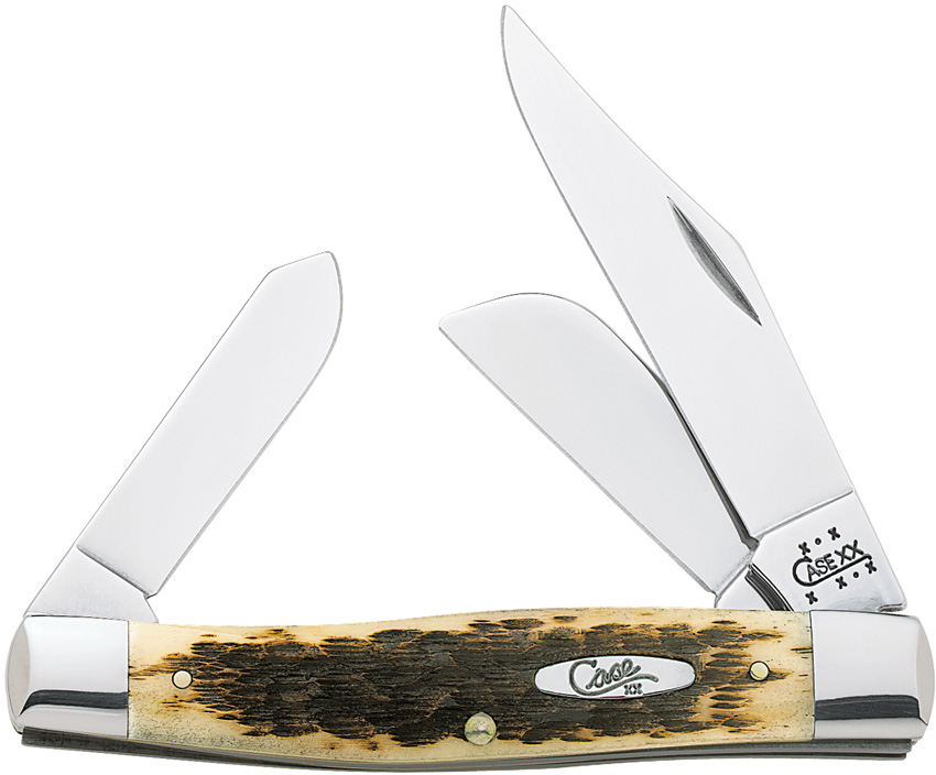 Case Jumbo Stockman Amber Bone